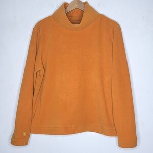 Dudley Stephens Park Slope Vello Fleece Women's 2XL Orange Turtleneck Soft
